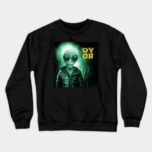 Funny Alien Retro Sci Fi DYOR Crewneck Sweatshirt